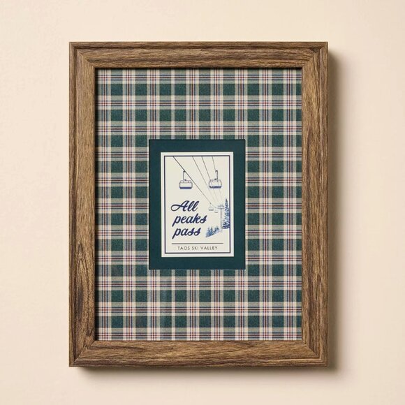 TARGET HEARTH & HAND WITH MAGNOLIA PLAID MATTE SKI FRAMED WALL ART - Picture 2 of 4